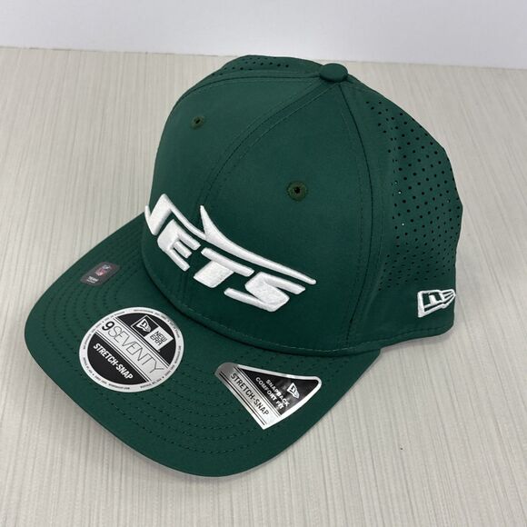 New Era 9Seventy New York Jets Stretch Snap Perf Hat Cap Green Adjustable NEW - Picture 3 of 6